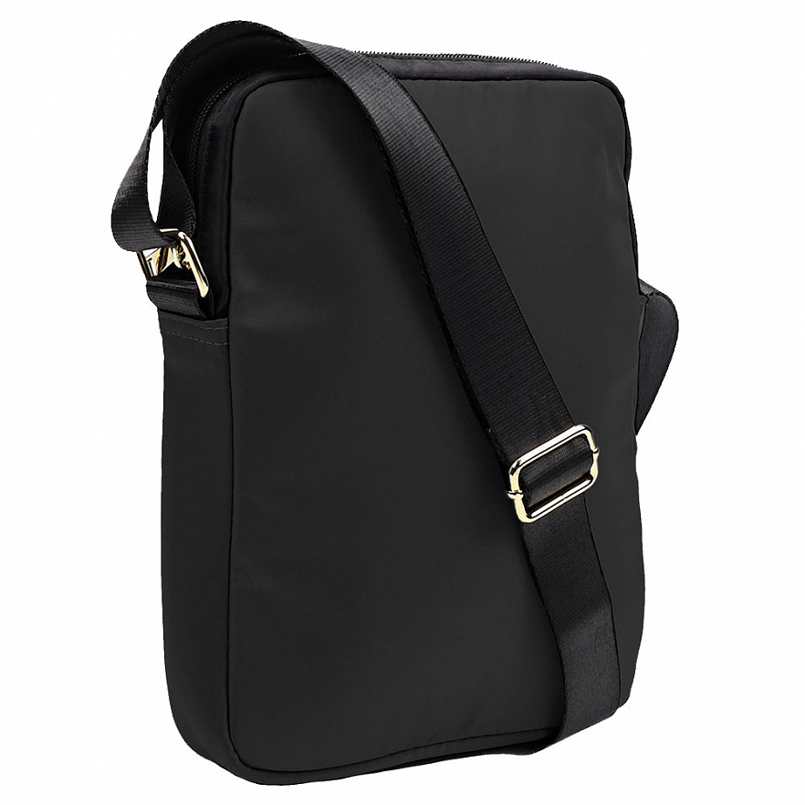 Сумка через плечо Guess Nylon Tablet bag with Triangle metal logo для планшетов 10" чёрная