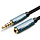 Удлинитель кабеля UGREEN AV118 (40675) 3.5 mm Male to 3.5 mm Female Extension Braid (2 метра) чёрный