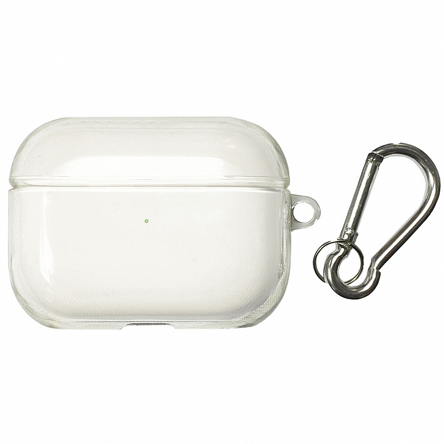 Чехол TOTU TWS Pro Premium Case для AirPods Pro ударопрочный c карабином прозрачный