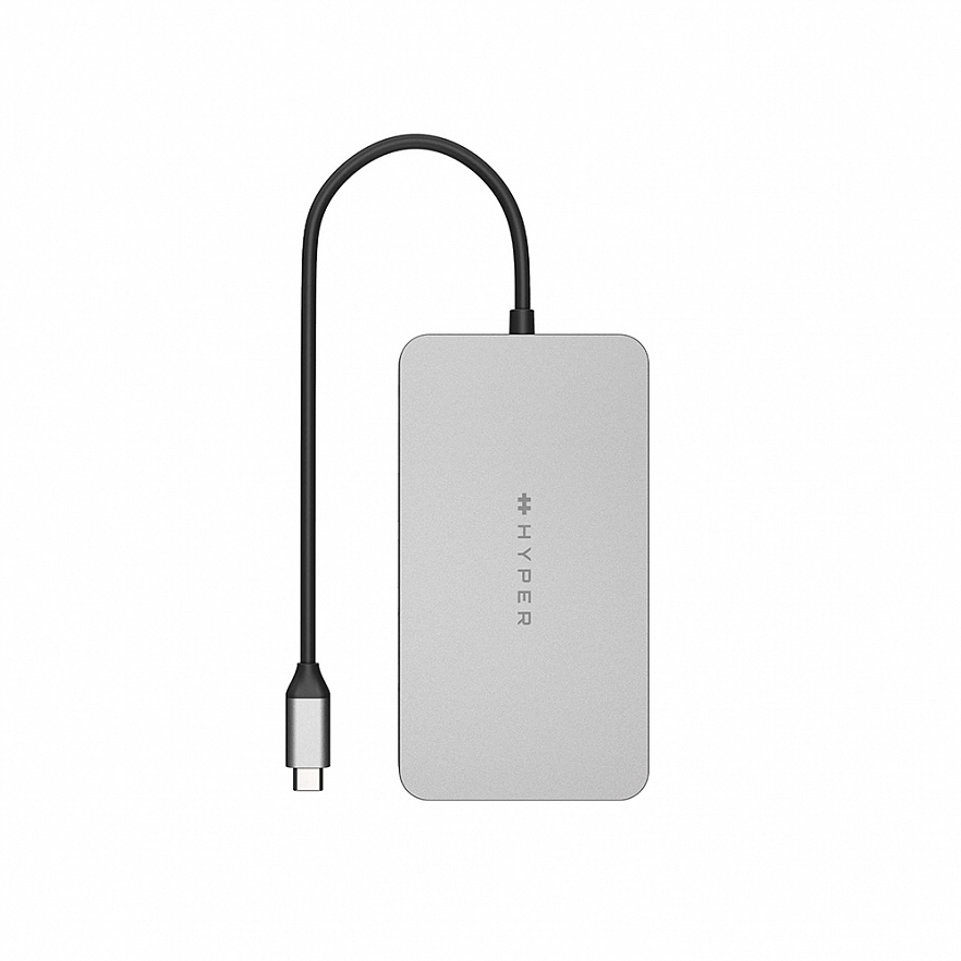 Мульти Хаб HyperDrive Dual 4K HDMI 10-in-1 USB-C Hub 2 x USB Type-C / Ethernet / 2 x HDMI / 2 x USB / mini jack 3.5 mm / microSD / SD серый (HDM1H)