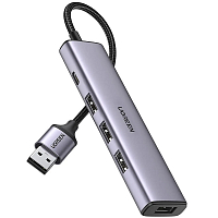 Хаб Ugreen CM473 4 x USB / 1 x USB Type-C Adapter серый (20805)