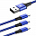 Кабель Baseus Rapid Series 3 in 1 Cable micro-USB / Dual Lightning (1.2 метра) синий (CAMLL-SU13)