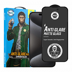 BlueO стекло для iPhone 15/14 Pro, Anti-glare Matte Anti-Static Black (матовое)