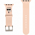 Ремешок CG Mobile Karl Lagerfeld Head Silicone для Apple Watch 38/40/41 мм розовый (KLAWMSLKP)