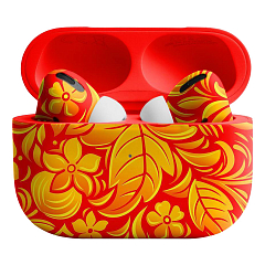 Беспроводные наушники Apple AirPods Pro (2022) 2-ое поколение Chochloma Edition Red Custom Edition матовые (полная покраска) хохлома красные