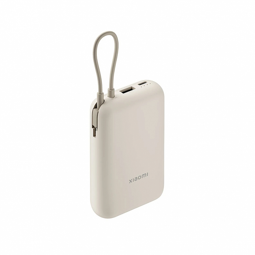 Внешний аккумулятор Xiaomi Power Bank 10000 мАч 22.5W (со встроенным кабелем) бежевый