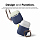 Чехол Elago A2 Wireless Silicone Duo Hang Case для AirPods 2Gn синий Jean Indigo (белая/жёлтая крышки)