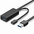 Кабель-удлинитель UGREEN US175 (20827) USB-A 3.0 to USB-A 3.0 Extension Cable (10 метров) чёрный