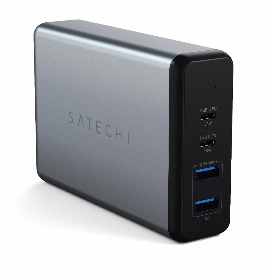 Сетевое зарядное устройство Satechi 108W Pro USB-C PD серый космос (ST-TC108WM)