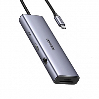 Конвертер UGREEN CM498 (15375) USB-C to 2штUSB3.0+2штUSB-C+HDMI+RJ45+SD&TF+PD port