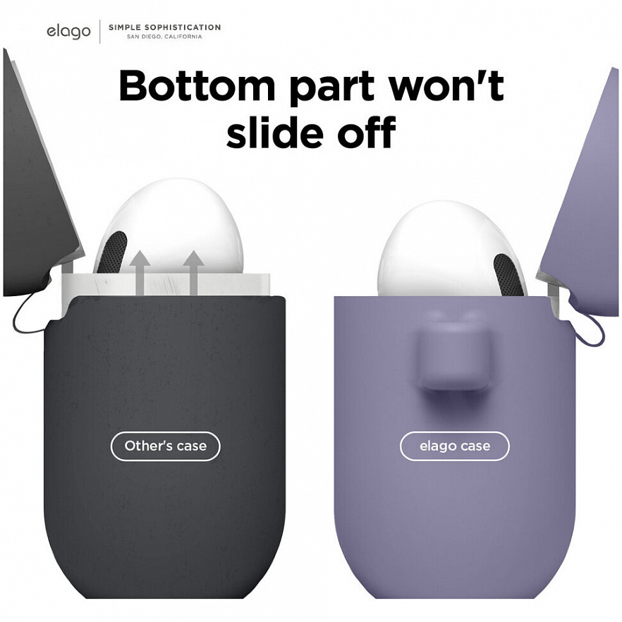 Чехол Elago Silicone Hang Case для AirPods 3 лавандово-серый (Lavender Grey)