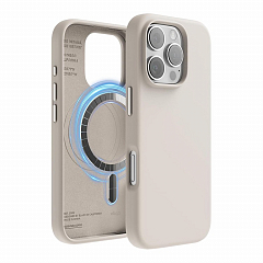 Чехол Elago Soft silicone для iPhone 16 Pro с MagSafe бежевый