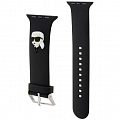 Ремешок CG Mobile Lagerfeld 3D Rubber NFT Karl Head для Apple Watch 38/40/41 мм чёрный