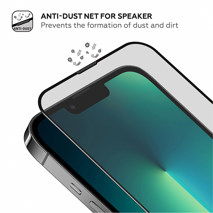 Защитное стекло HARDIZ 3D Cover Premium Tempered Glass для iPhone 13 Pro Max / iPhone 14 Plus чёрное