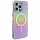 Чехол CG Mobile Guess IML Iridescent MagSafe для iPhone 15 Pro розовый градиент