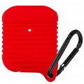 Чехол Case-Mate Tough Water Resistant Case для AirPods красный / чёрный карабин