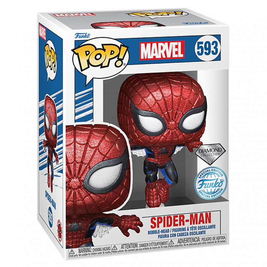 Коллекционная фигурка Funko POP! Bobble Marvel 80th First Appearance Spider-Man (DGLT) (Exc) (593) 68371