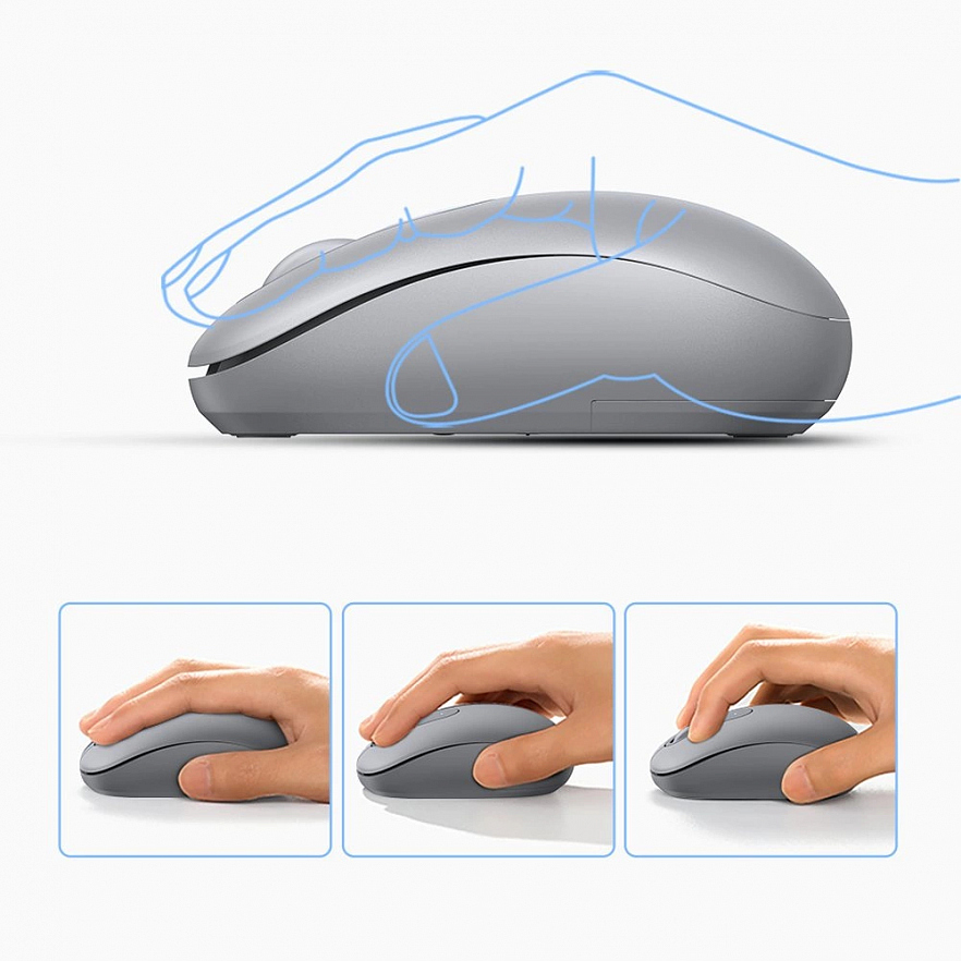 Беспроводная компьютерная мышь Ugreen MU105 2.4G Wireless Mouse серая (90669)