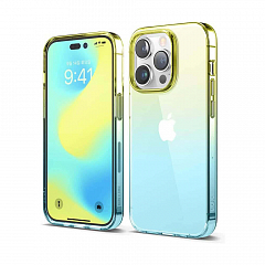 Чехол Elago AURORA Gradient для iPhone 14 Pro Max жёлто-голубой 