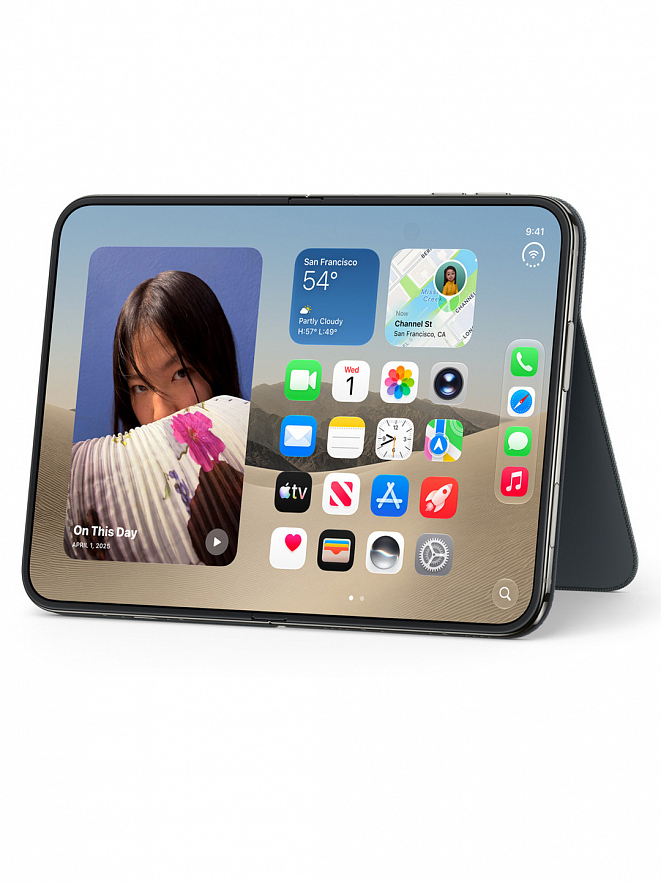 Чехол для iPhone Duo Folio с подставкой темно-синий
