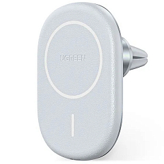 Автодержатель с функцией беспроводной зарядки Ugreen CD255 Magnetic Wireless Car Charger 15W белый (40117)