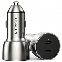 Автомобильное зарядное устройство Ugreen CD213 USB-C PD + USB-C PD 50W Fast Car Charger (70594)