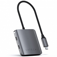 Мульти хаб Satechi 4-Port USB-C Hub серый космос (ST-UC4PHM)