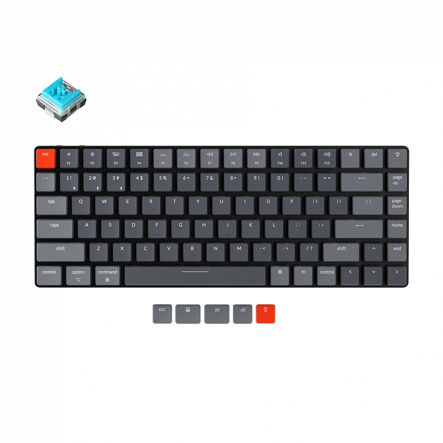 Беспроводная механическая клавиатура Keychron K3 Ultra-slim RGB Blue Switch Синяя подсветка (HotSwap) (K3E2)