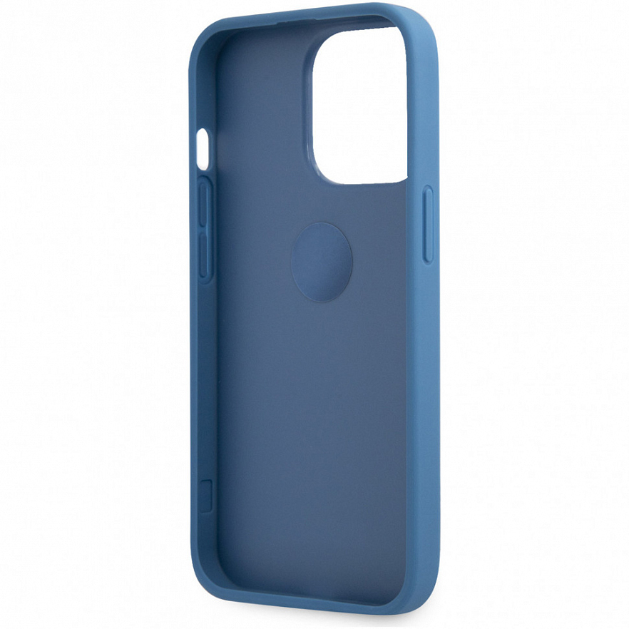 Чехол Guess PU 4G + Ring Hard для iPhone 13 Pro синий (GUHCP13L4GMRBL)
