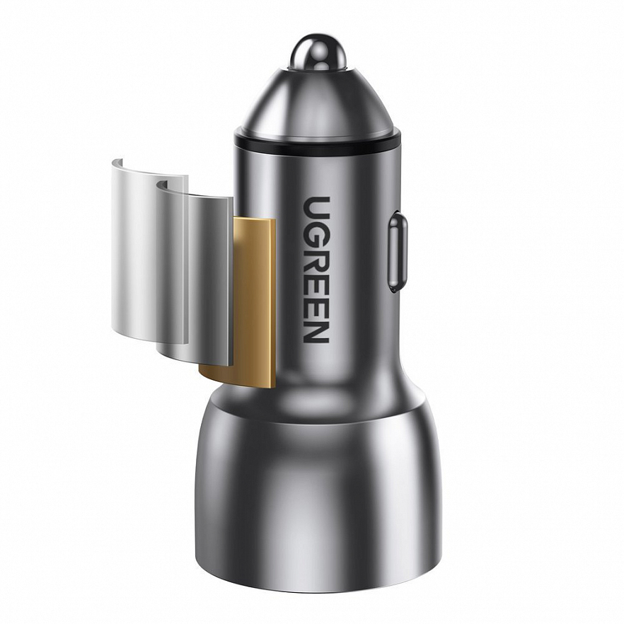 Автомобильное зарядное устройство Ugreen CD213 USB-C PD + USB-C PD 50W Fast Car Charger (70594)