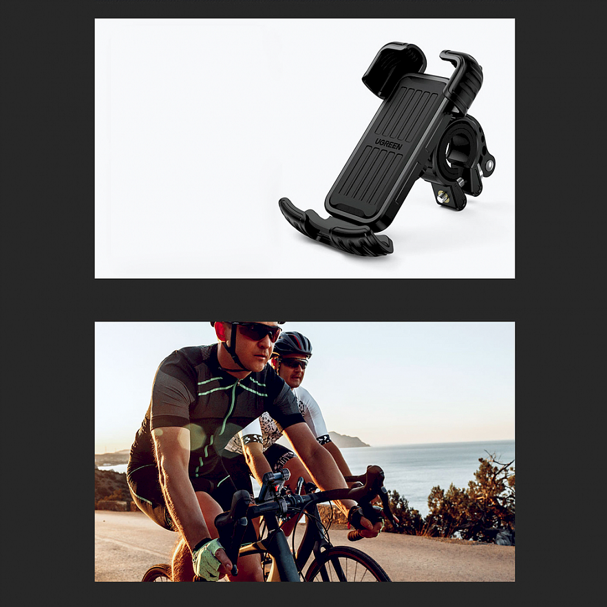 Велосипедный держатель UGREEN LP494 (60548) Bike Mount Phone Holder чёрный