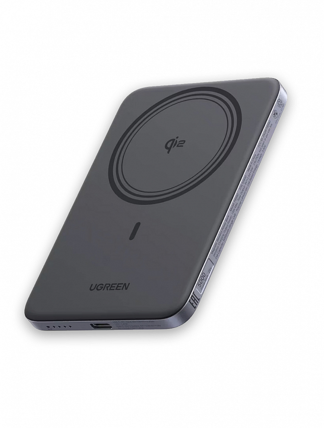 Внешний аккумулятор UGREEN PB580 (75984B) MagFlow Air Ultra-Slim 20W - 5000mAh  магнитный