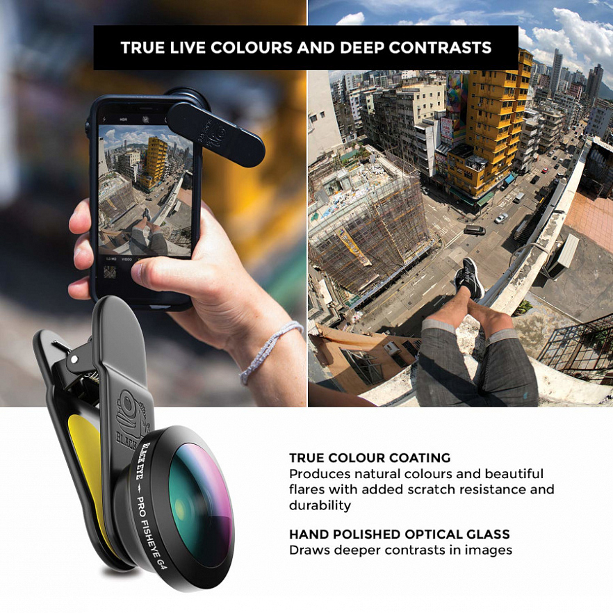 Универсальная линза «Рыбий глаз» Black Eye Pro Series Fisheye G4