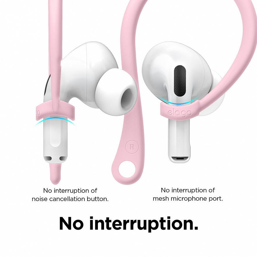 Крепления Elago EarHook для AirPods (все модели) Розовые (Lovely Pink)