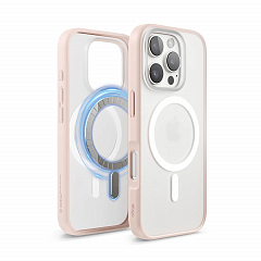 Чехол Elago HYBRID Soft Feeling с MAGSAFE для iPhone 16 Pro Прозрачный/Любовно-розовый (Clear/Lovely Pink)