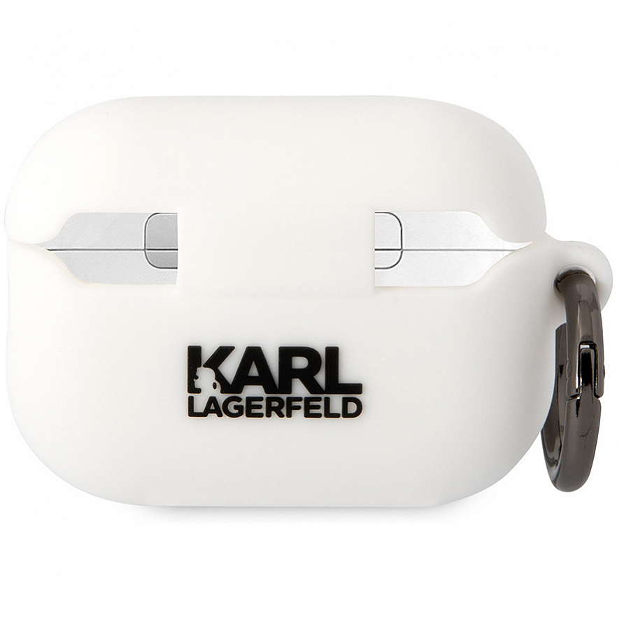 Чехол CG Mobile Karl Lagerfeld Silicone with ring NFT 3D Choupette для Airpods Pro 2 белый