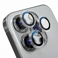 Защитное стекло на камеру BlueO Camera lens Acrylic frame для iPhone 16 Pro/16 Pro Max 3 шт. (+installer) Прозрачное