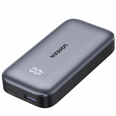 Внешний аккумулятор Ugreen PB502 Quick Charging 30W Power Bank USB Type-C / USB-A 10000 мАч серый (25185)