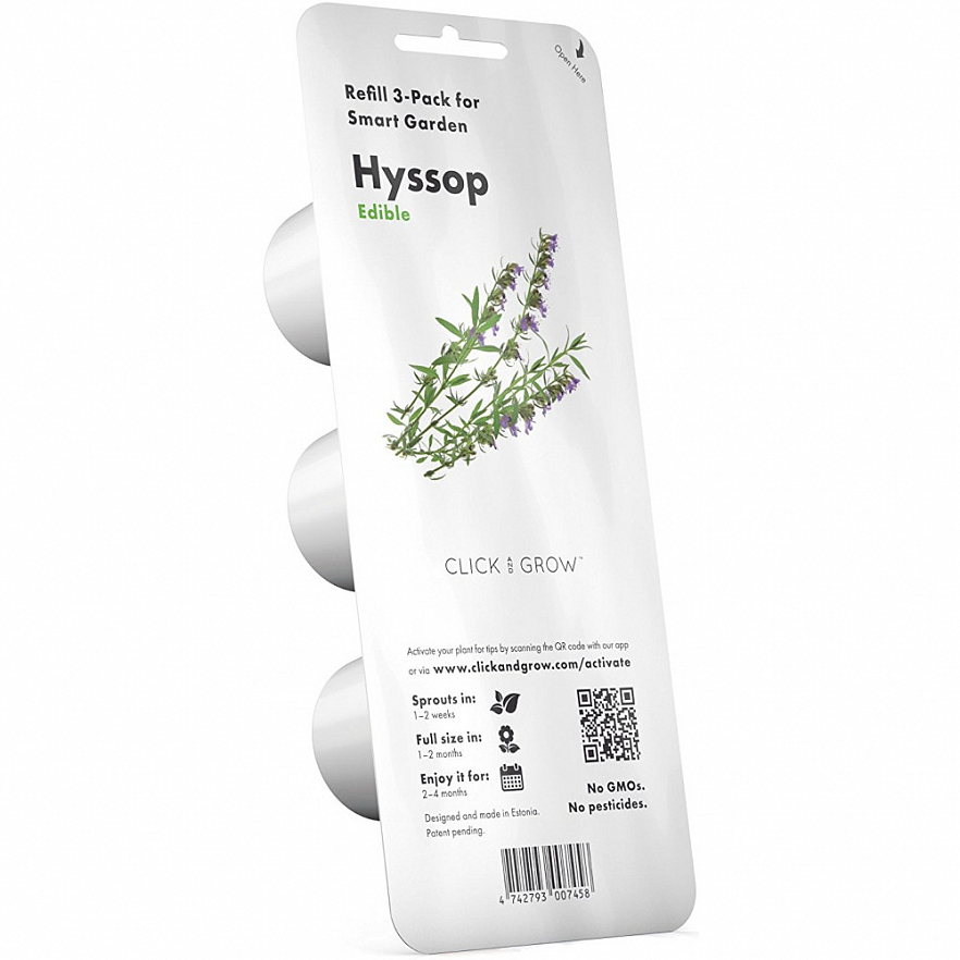 Набор картриджей для умного сада Click and Grow Refill 3-Pack Иссоп (Hyssop)