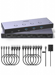 Переключатель UGREEN AK701 (55397) 8K@60Hz HDMI KVM 4-in - 1-Out