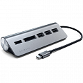 USB-хаб и картридер Satechi Type-C Aluminum USB 3.0 Hub & Card Reader (ST-TCHCRM) серый космос