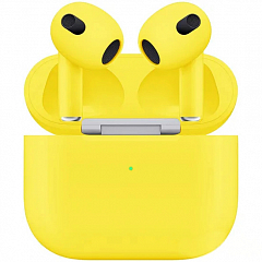 Беспроводные наушники Apple AirPods 3 (3‑го поколения) Custom Edition лимонные матовые (полная покраска)