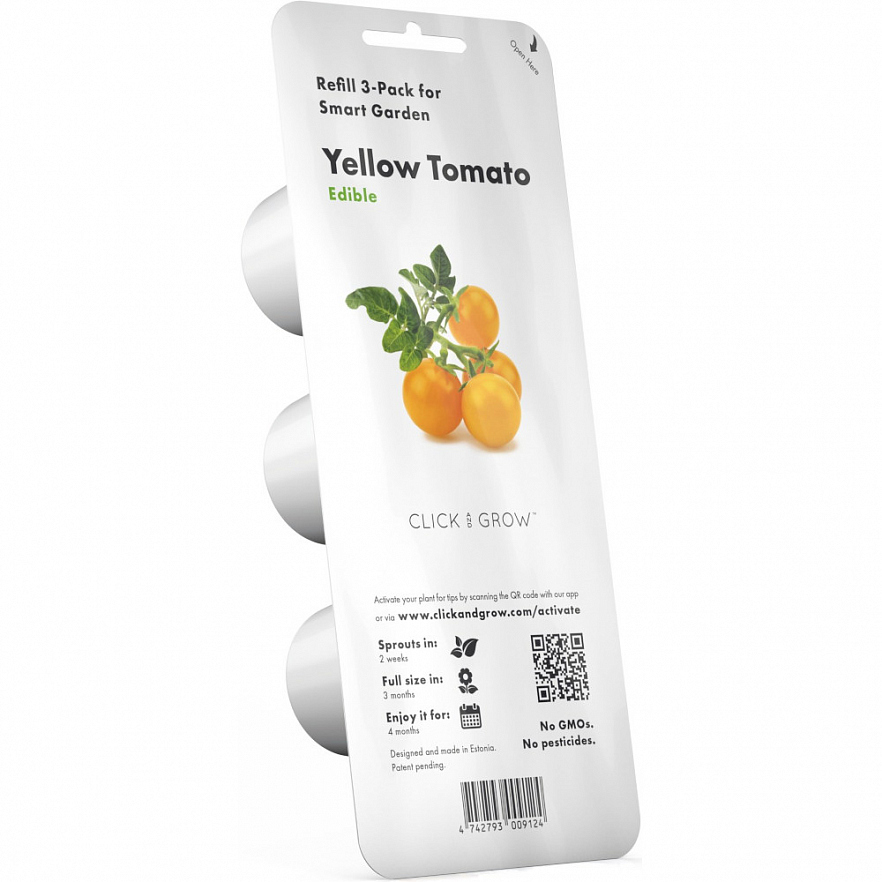 Набор картриджей для умного сада Click and Grow Refill 3-Pack Жёлтые Томаты Черри (Yellow Mini Tomato)