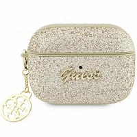 Чехол CG Mobile Guess Glitter Flakes 4G Charm для AirPods Pro 2 (2022) золотистый