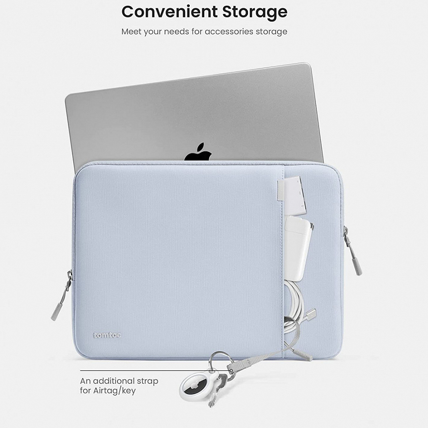 Чехол Tomtoc Defender-A13 Laptop Sleeve Line для ноутбуков 13" туманно-голубой (A13C2B3)
