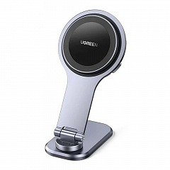 Автодержатель с функцией беспроводной зарядки UGREEN CD380 (25123) Magnetic Wireless Car Charger для Tesla серый