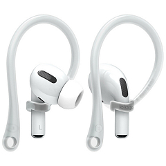 Крепления Elago EarHook для AirPods (все модели) прозрачные светящиеся в темноте (Nightglow Blue)