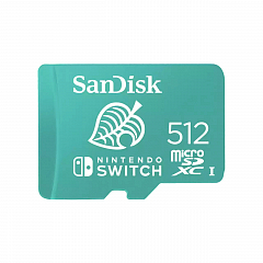 Карта памяти SanDisk microSDXC UHS-I card для Nintendo Switch 512 Гб бирюзовая