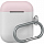 Чехол LAB.C Silicone Capsule 2in1 для Airpods белый (розовая Baby Pink/коралловая Coral крышки)