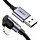 Кабель Ugreen US299 Right Angle USB-A to Lightning Cable (1 метр) чёрный (60521)